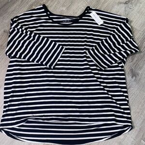 Black and white Style & Co sport three-quarter length shirt women 3X